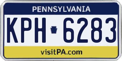 PA license plate KPH6283