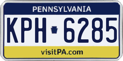 PA license plate KPH6285