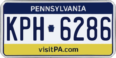 PA license plate KPH6286