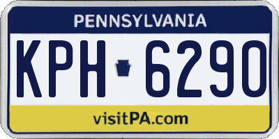 PA license plate KPH6290