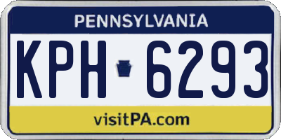 PA license plate KPH6293