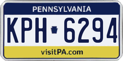 PA license plate KPH6294