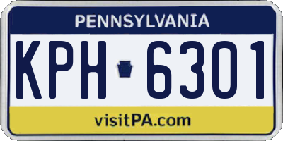 PA license plate KPH6301