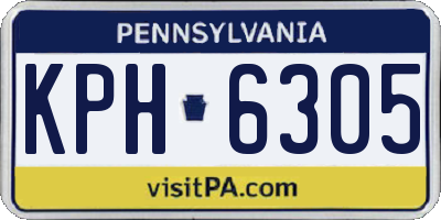 PA license plate KPH6305