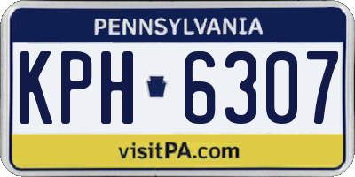 PA license plate KPH6307