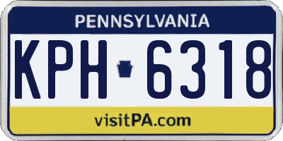 PA license plate KPH6318