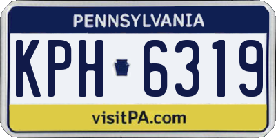PA license plate KPH6319
