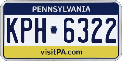PA license plate KPH6322