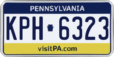 PA license plate KPH6323