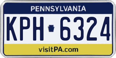 PA license plate KPH6324
