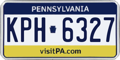 PA license plate KPH6327