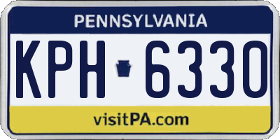 PA license plate KPH6330