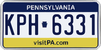 PA license plate KPH6331