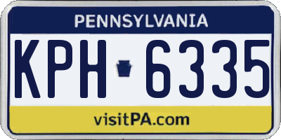 PA license plate KPH6335
