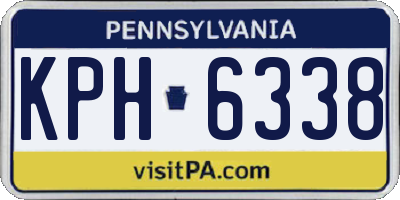 PA license plate KPH6338
