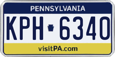 PA license plate KPH6340