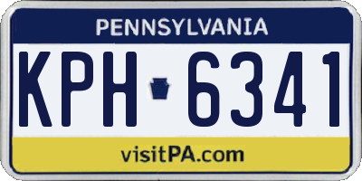 PA license plate KPH6341
