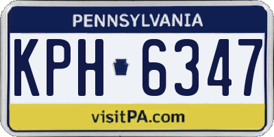 PA license plate KPH6347