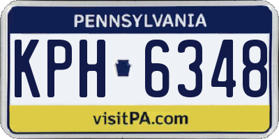 PA license plate KPH6348