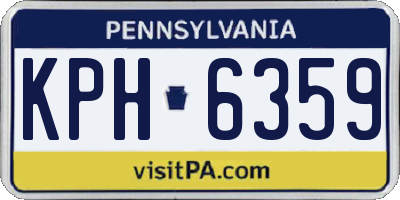 PA license plate KPH6359