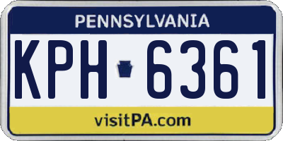 PA license plate KPH6361