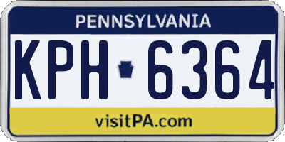 PA license plate KPH6364