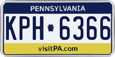 PA license plate KPH6366