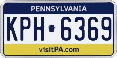 PA license plate KPH6369
