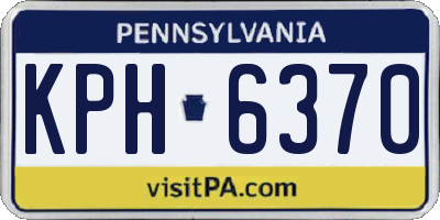 PA license plate KPH6370