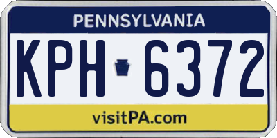 PA license plate KPH6372