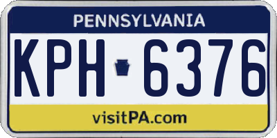 PA license plate KPH6376