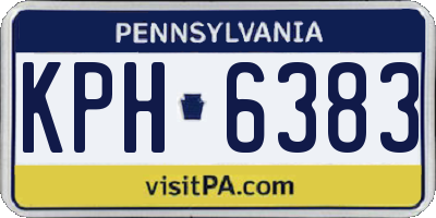 PA license plate KPH6383