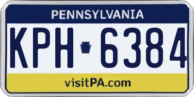 PA license plate KPH6384