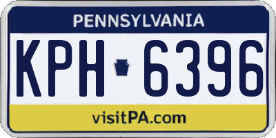 PA license plate KPH6396