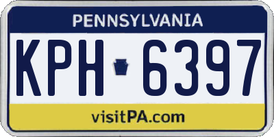 PA license plate KPH6397