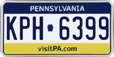 PA license plate KPH6399