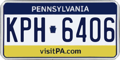 PA license plate KPH6406