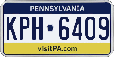 PA license plate KPH6409