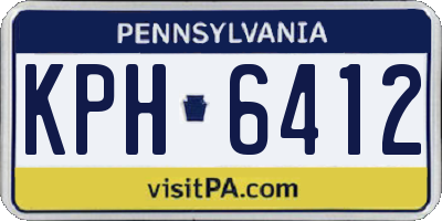 PA license plate KPH6412