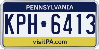 PA license plate KPH6413