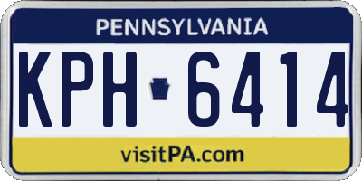 PA license plate KPH6414