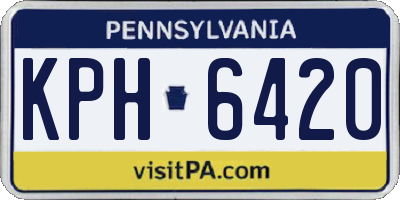 PA license plate KPH6420