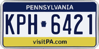 PA license plate KPH6421