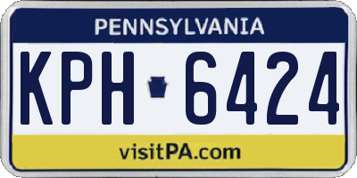 PA license plate KPH6424