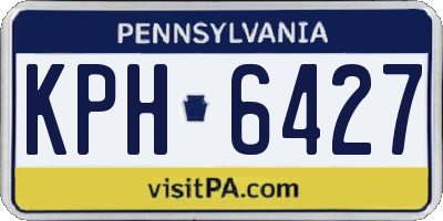 PA license plate KPH6427