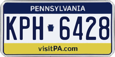 PA license plate KPH6428