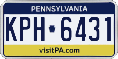 PA license plate KPH6431