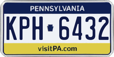 PA license plate KPH6432