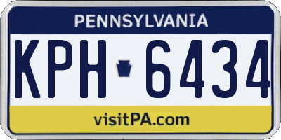 PA license plate KPH6434