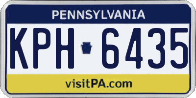 PA license plate KPH6435
